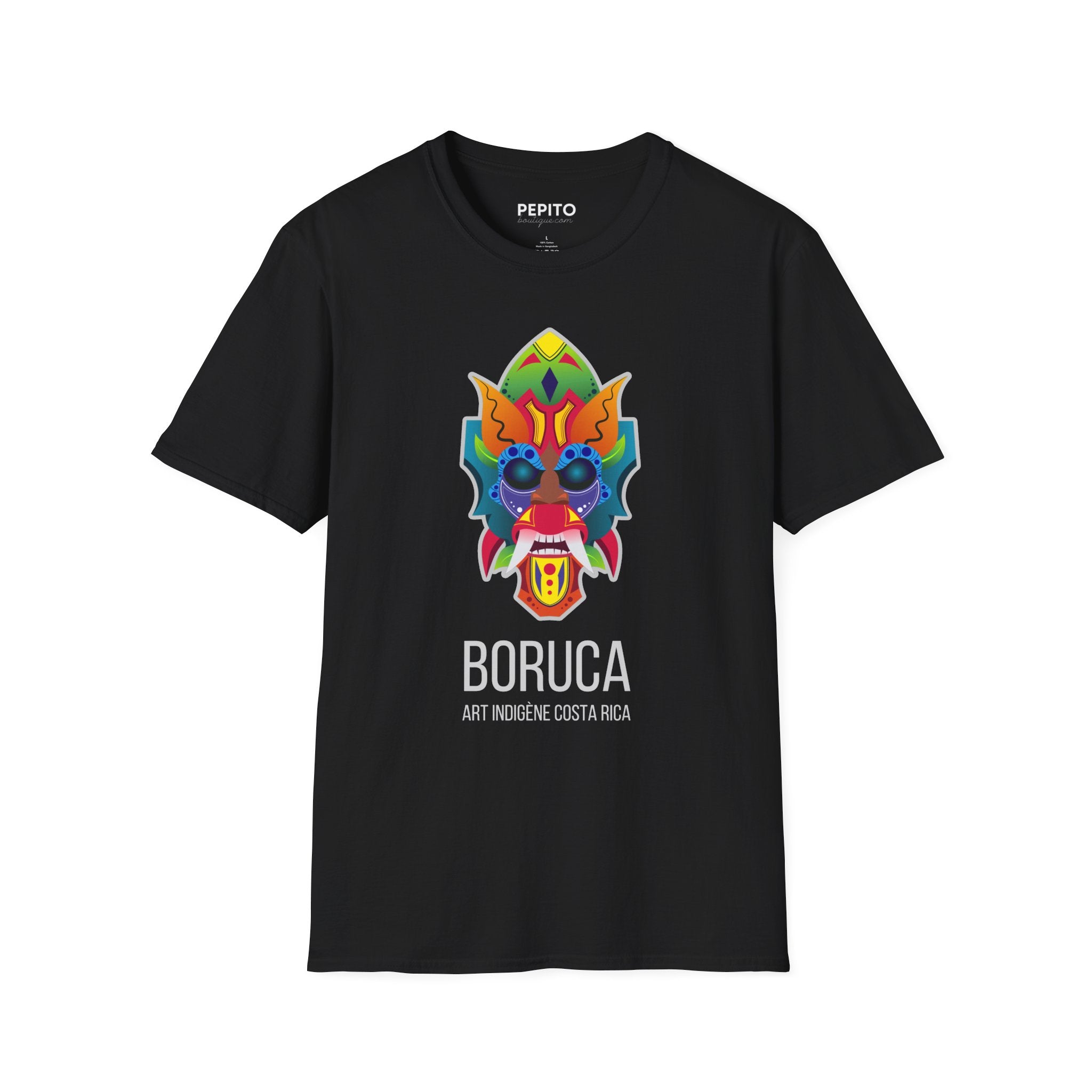 T-Shirt Boruca — Motif Inspiré de l’Art Autochtone du Costa Rica
