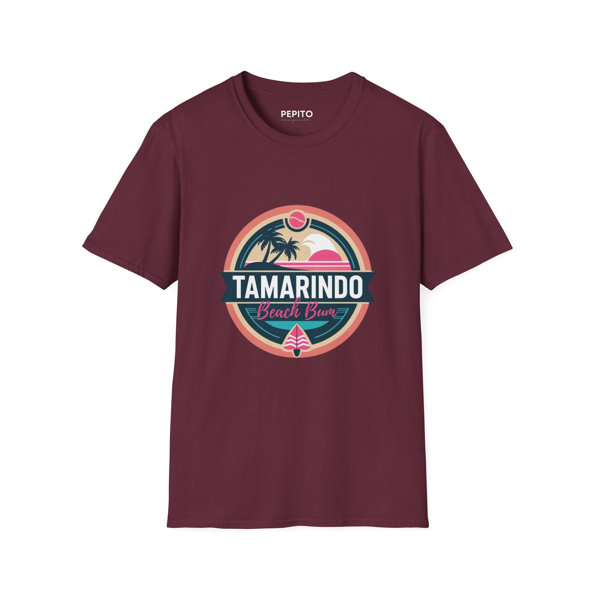 T-Shirt Unisexe — Tamarindo Beach Bum • Surf Rétro & Sunset Tropical