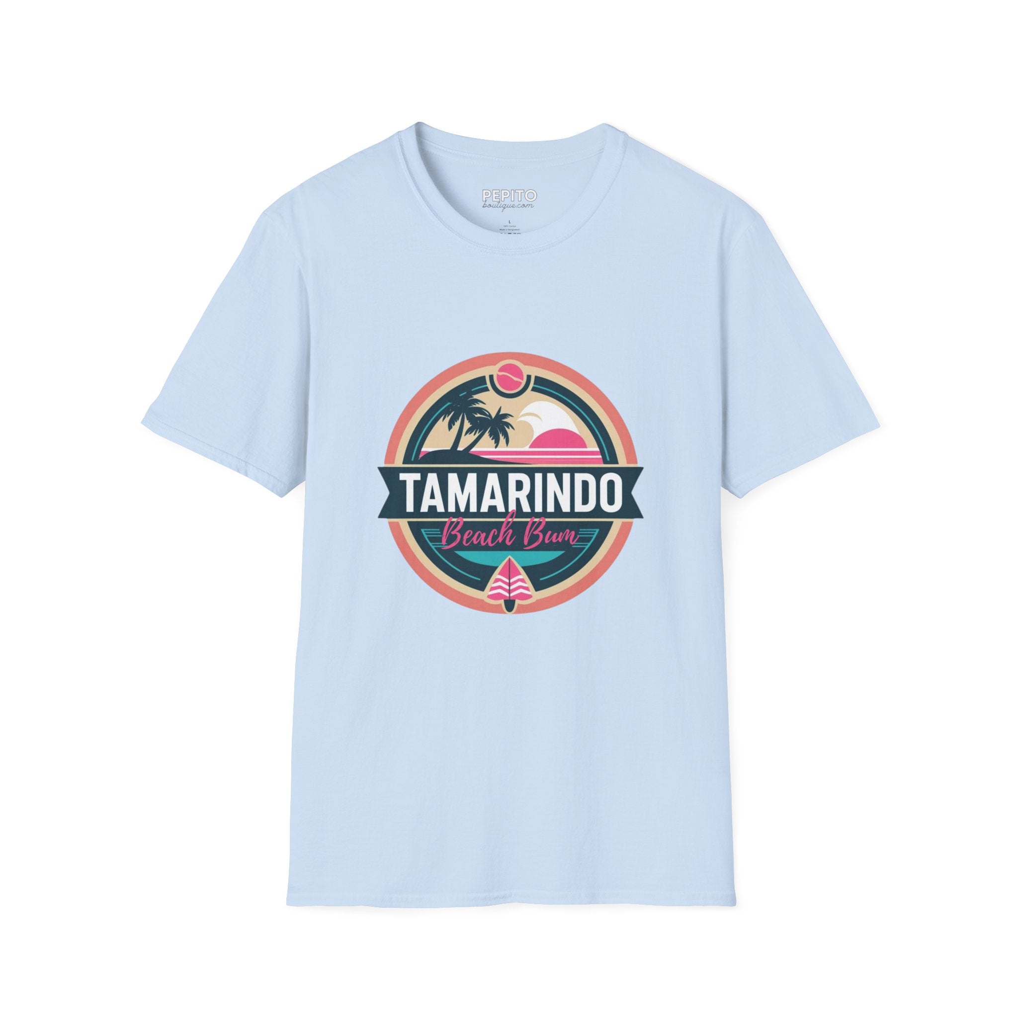 T-Shirt Unisexe — Tamarindo Beach Bum • Surf Rétro & Sunset Tropical