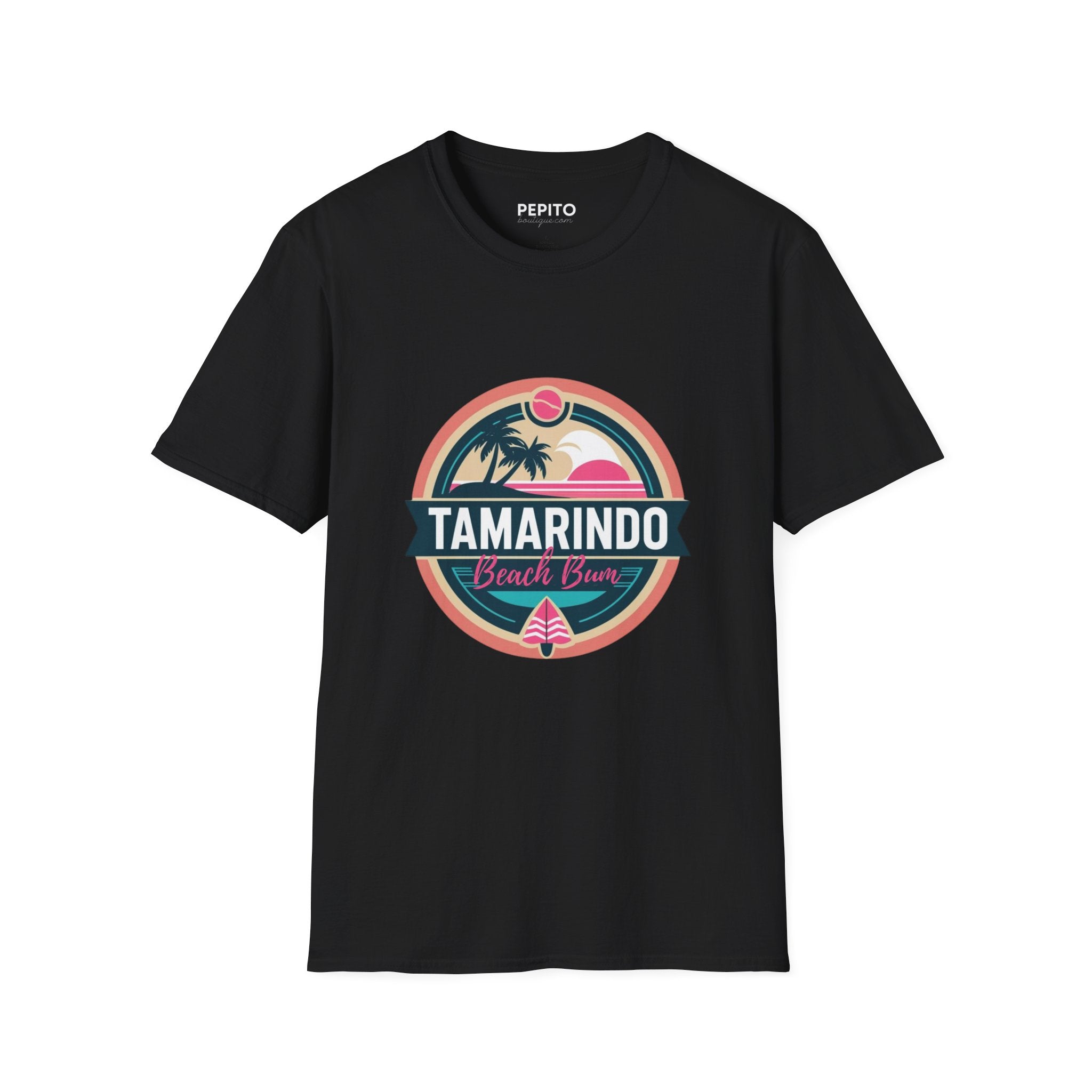 T-Shirt Unisexe — Tamarindo Beach Bum • Surf Rétro & Sunset Tropical
