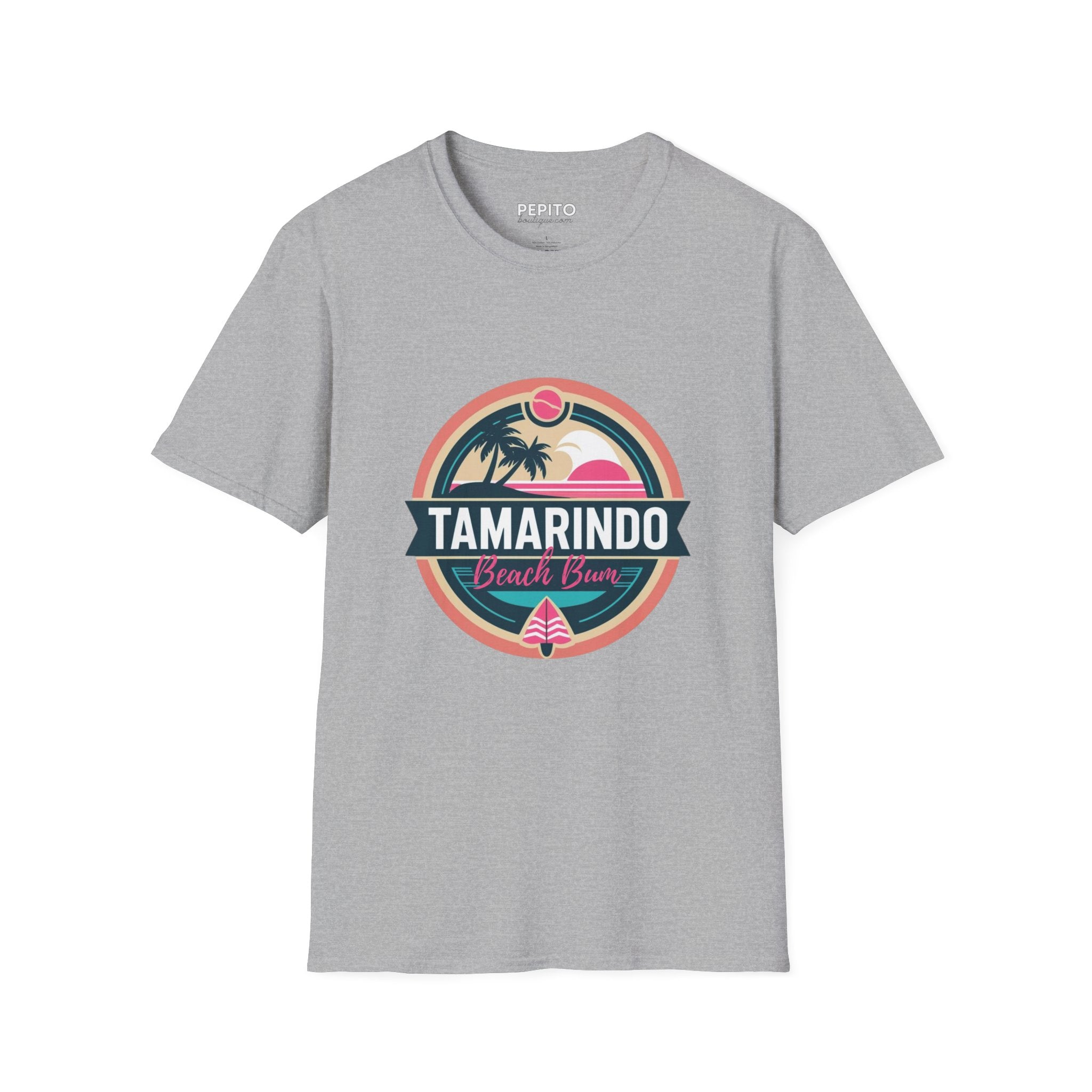 T-Shirt Unisexe — Tamarindo Beach Bum • Surf Rétro & Sunset Tropical