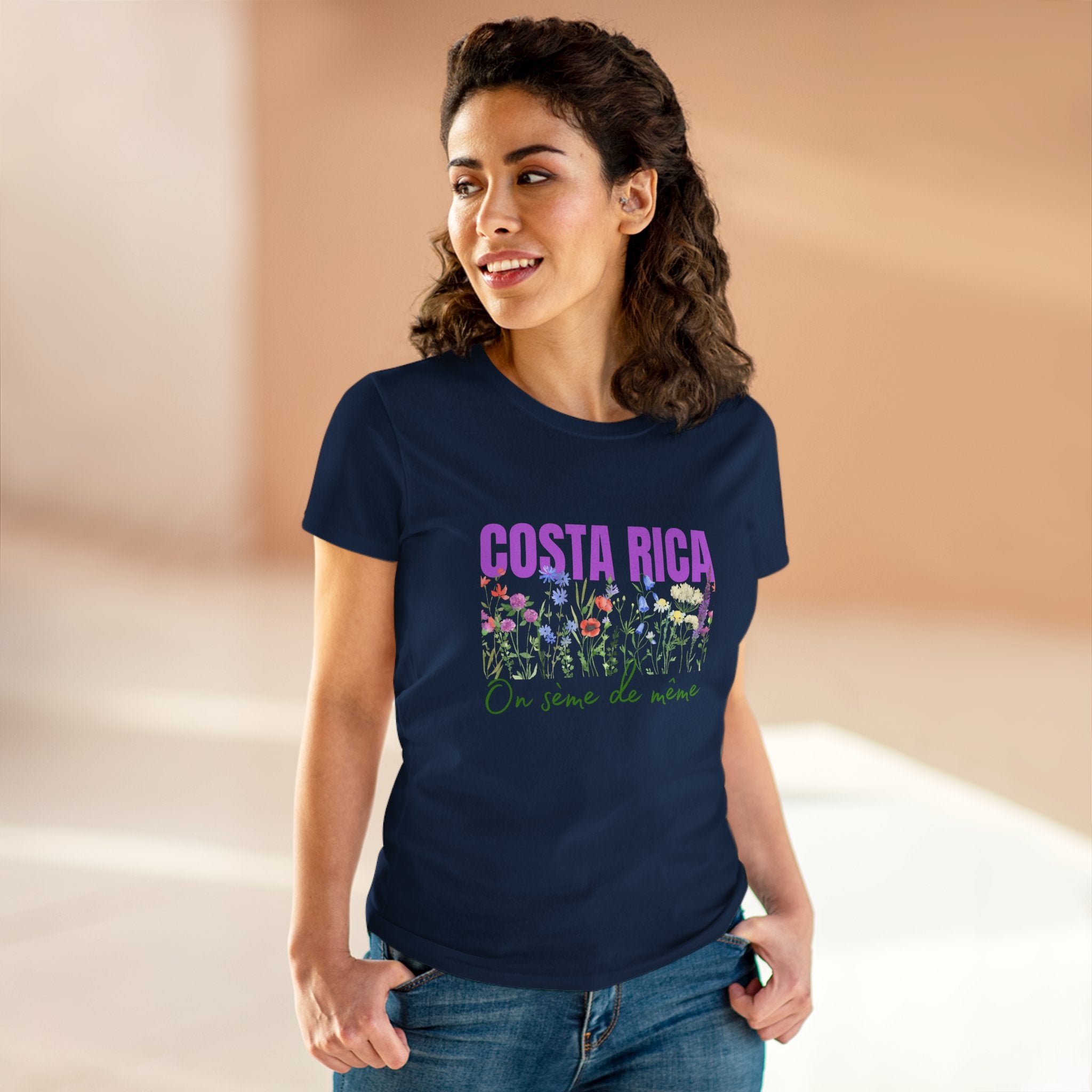 T-shirt femme « Au Costa Rica, on sème de même ! »