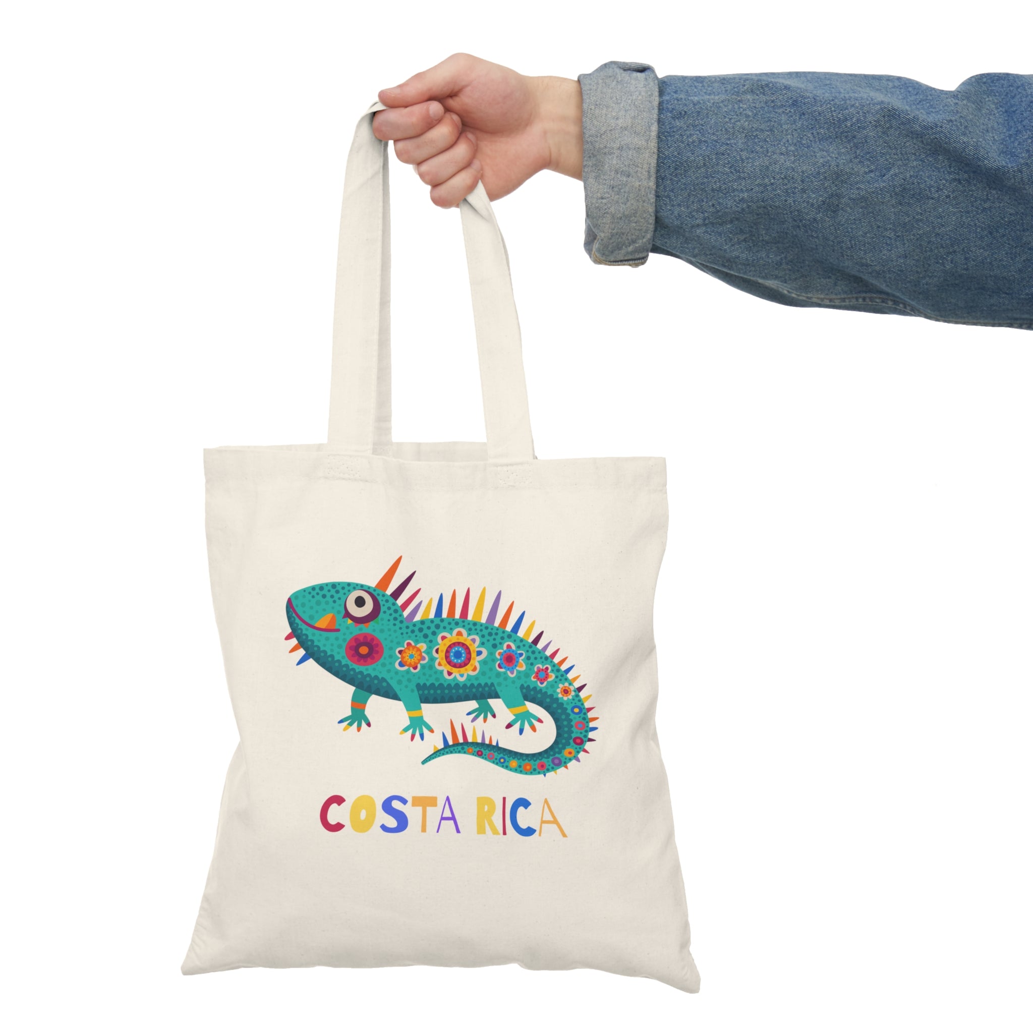 Sac en toile Iguane Tropical du Costa Rica — Souvenir coloré et pratique