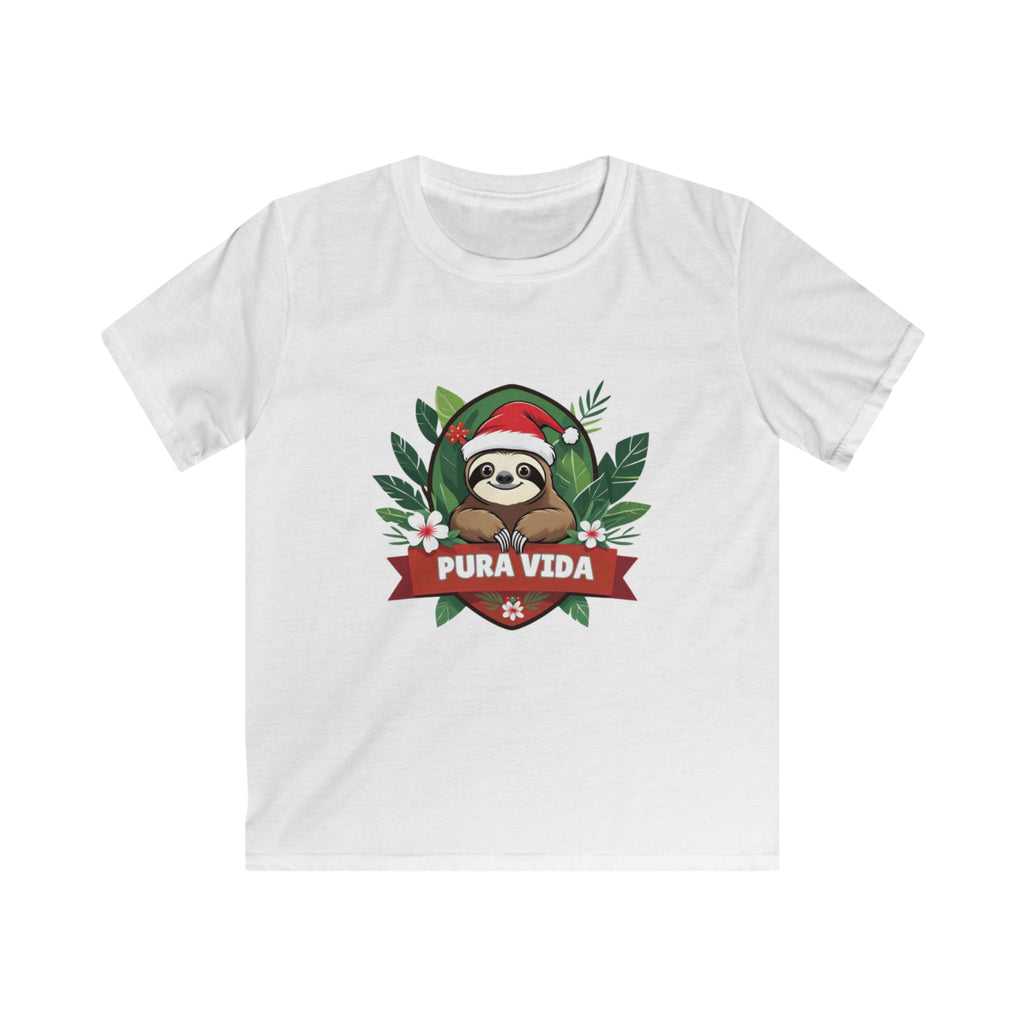 T-shirt Jeunesse — Chandail de Noël 'Pura Vida' avec Paresseux