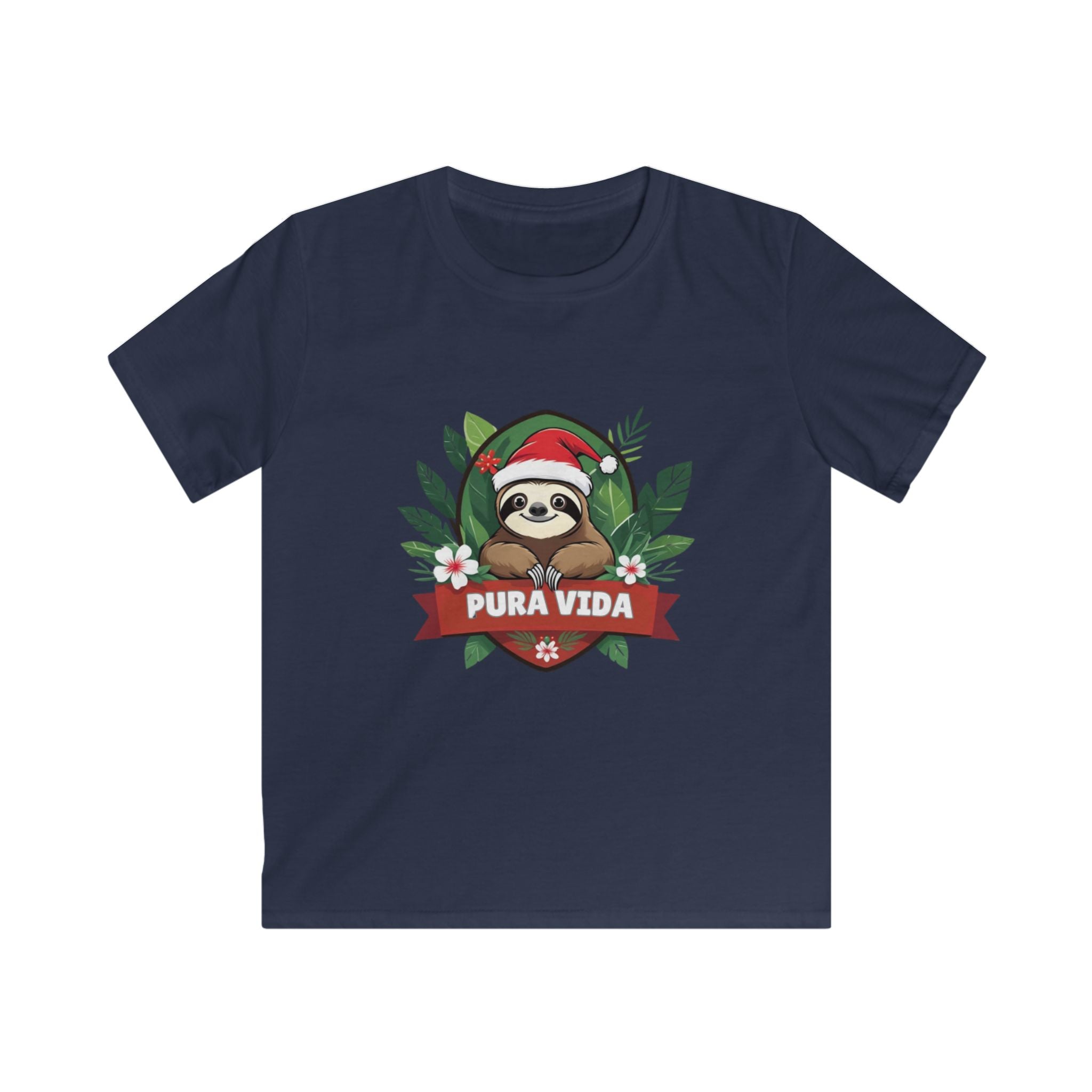 T-shirt Jeunesse — Chandail de Noël 'Pura Vida' avec Paresseux