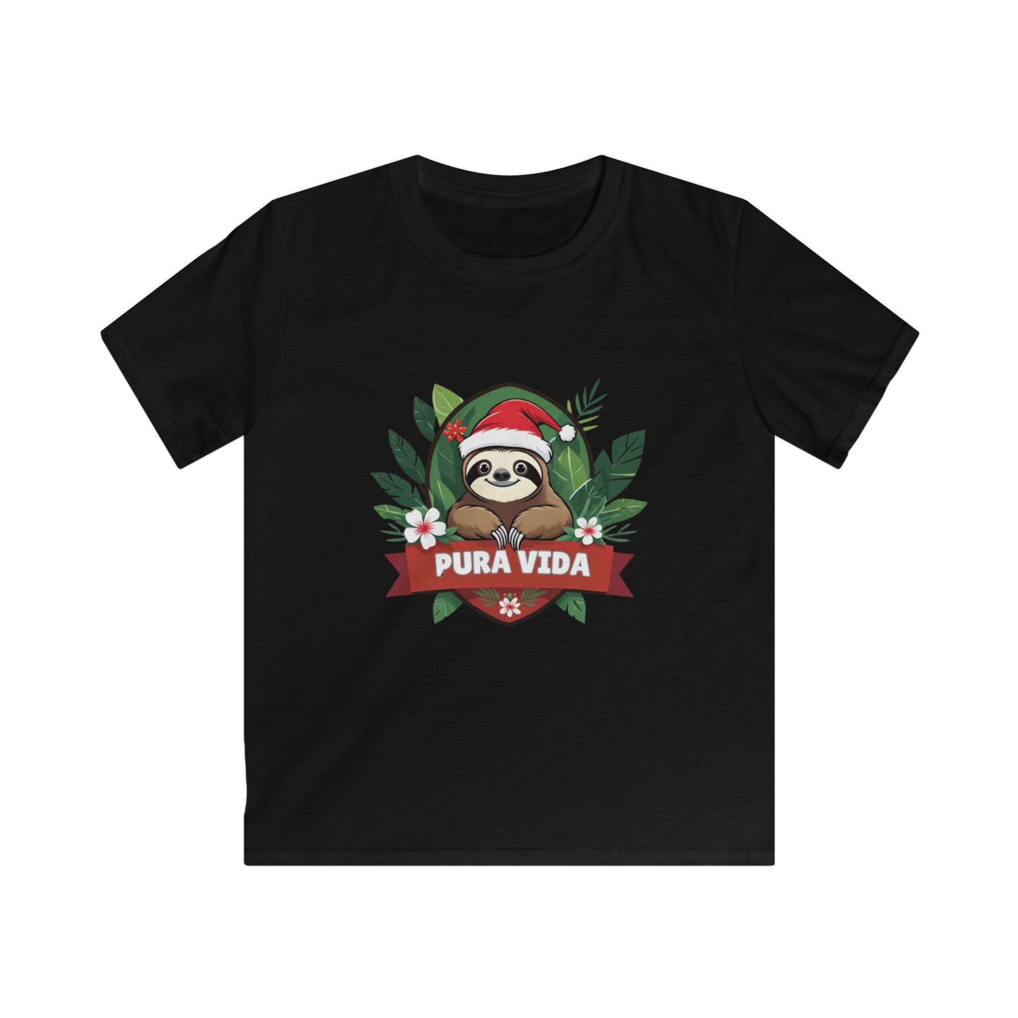 T-shirt Jeunesse — Chandail de Noël 'Pura Vida' avec Paresseux