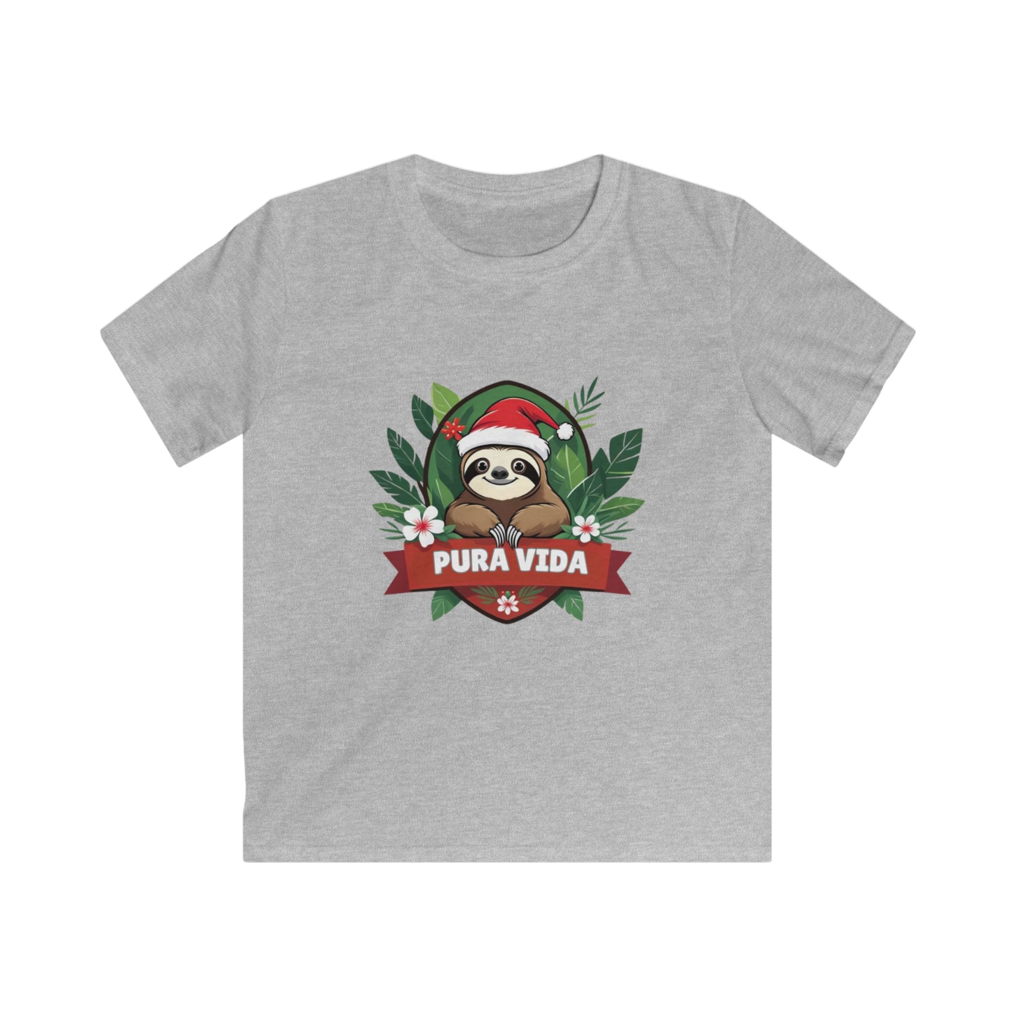 T-shirt Jeunesse — Chandail de Noël 'Pura Vida' avec Paresseux