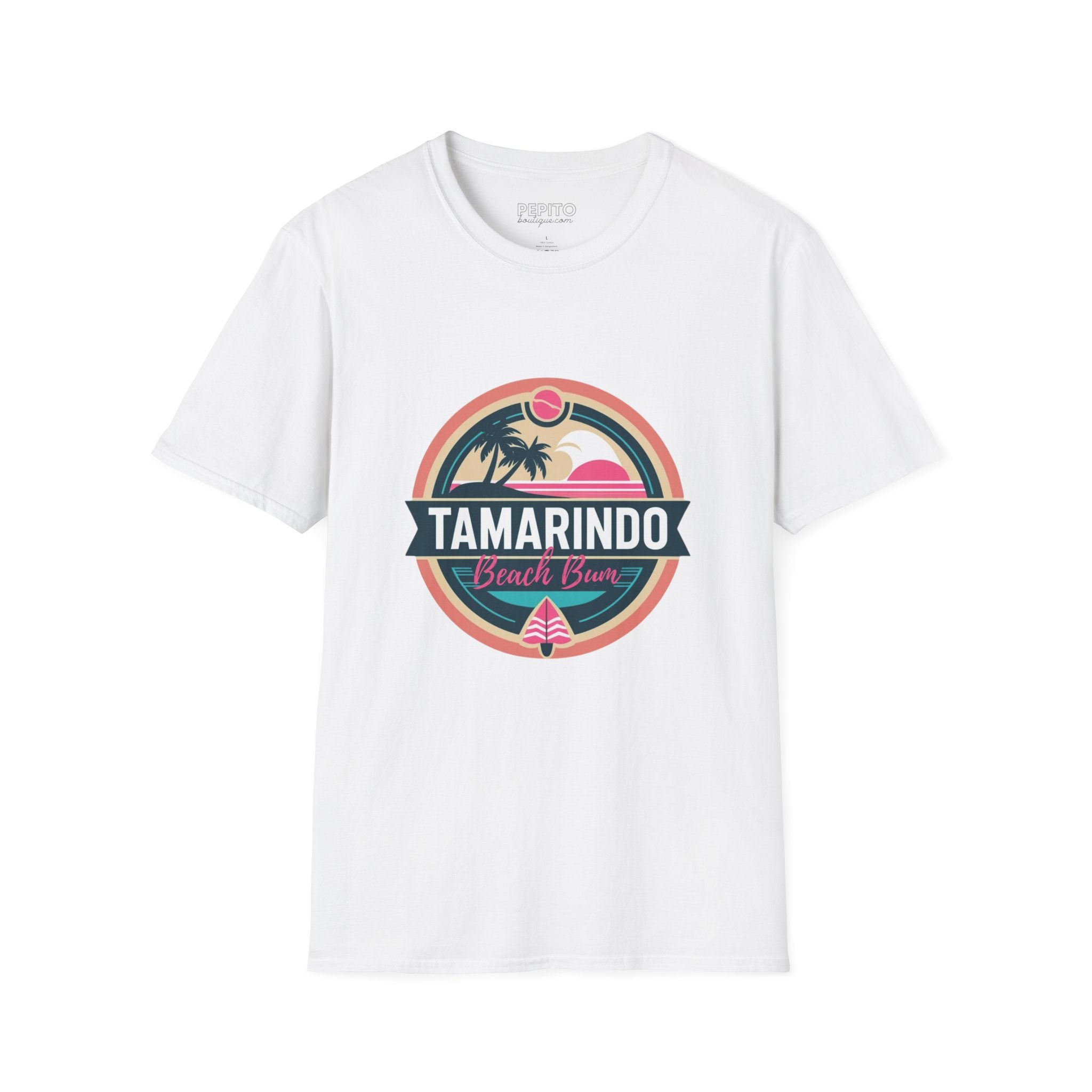 T-Shirt Unisexe — Tamarindo Beach Bum • Surf Rétro & Sunset Tropical