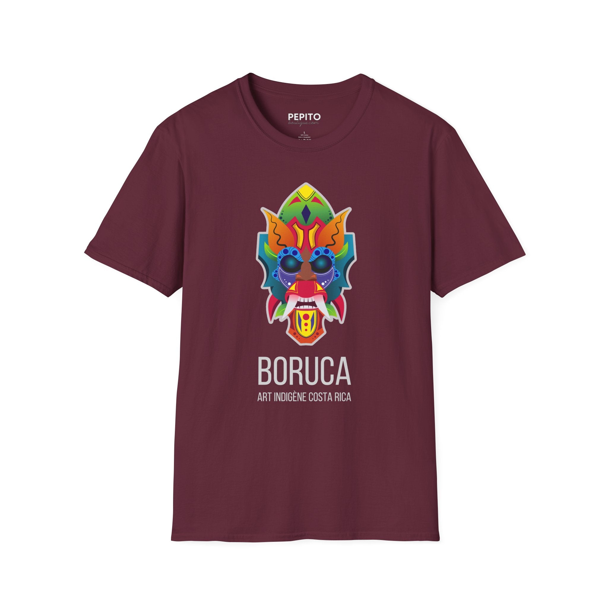 T-Shirt Boruca — Motif Inspiré de l’Art Autochtone du Costa Rica
