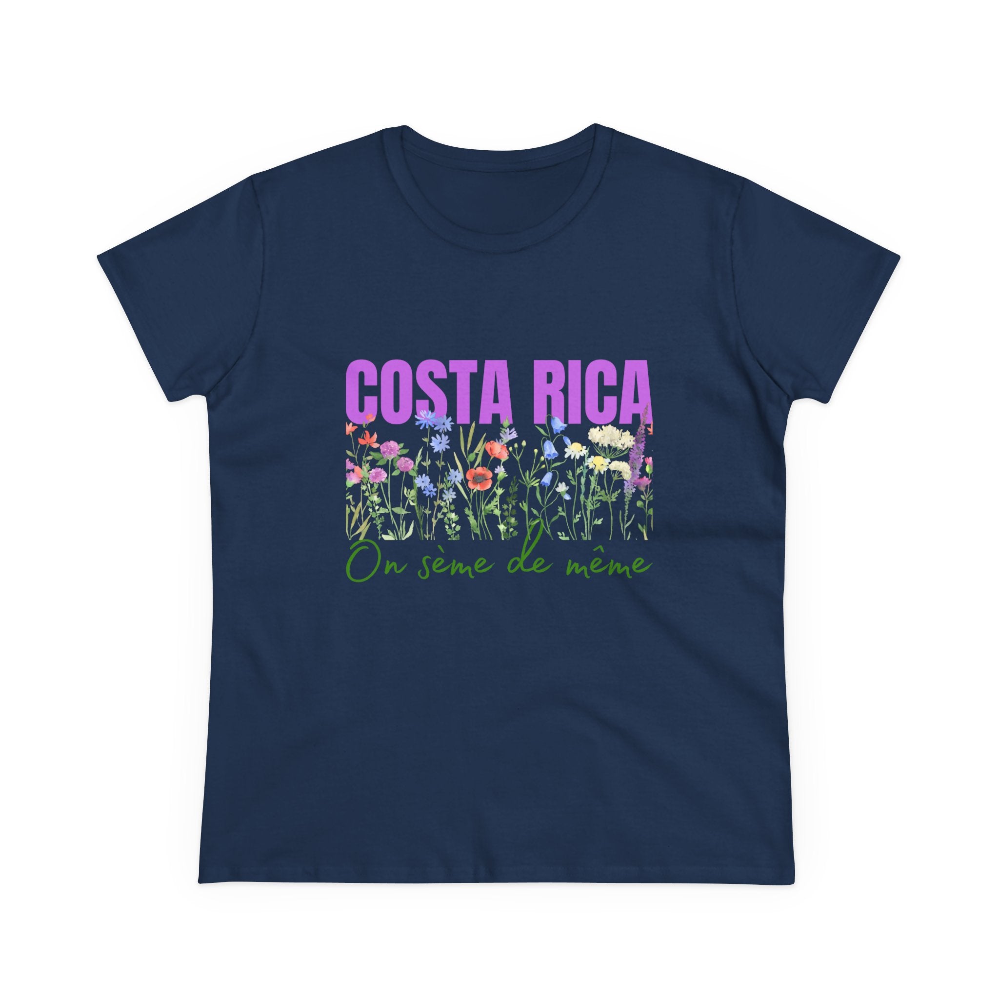 T-shirt femme « Au Costa Rica, on sème de même ! »