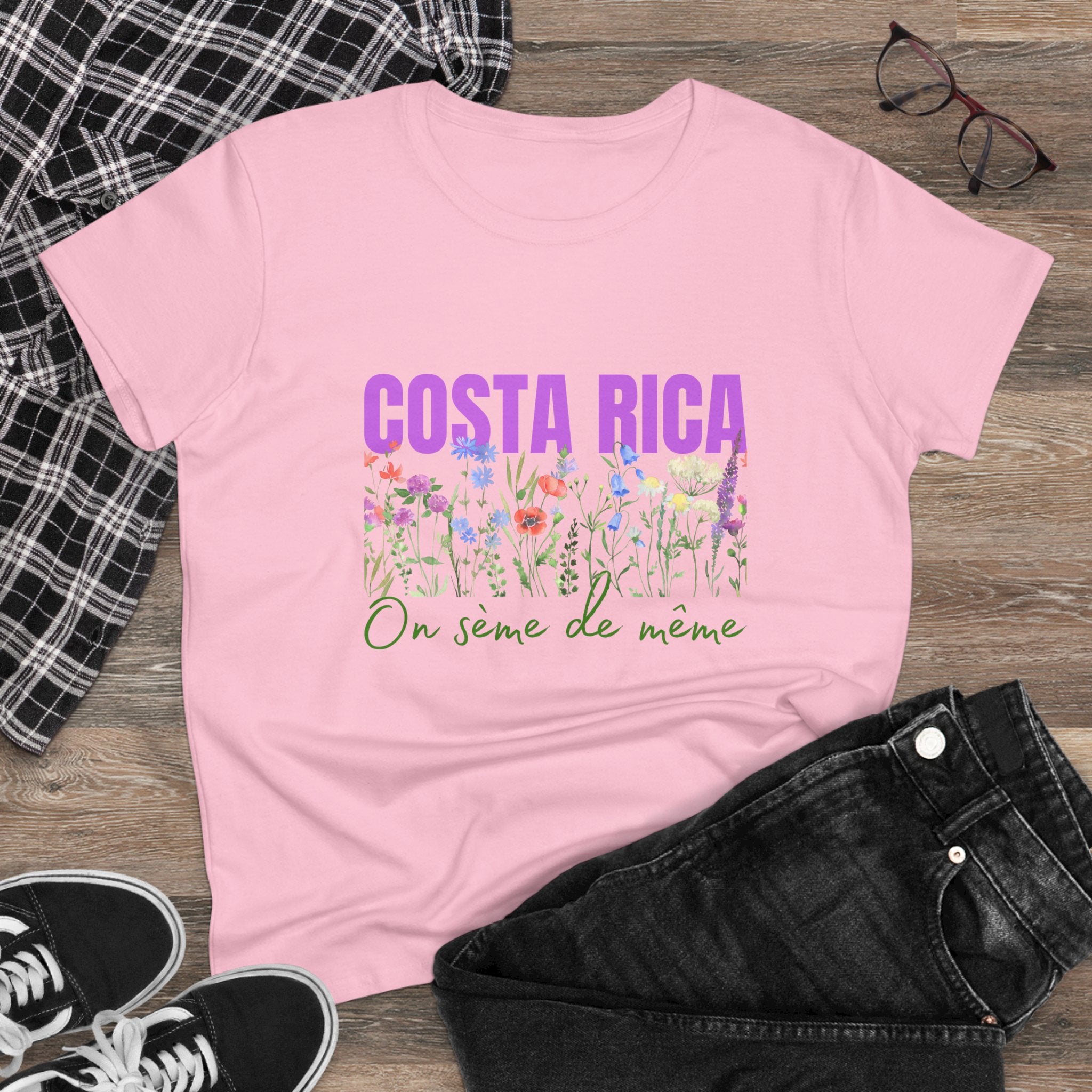 T-shirt femme « Au Costa Rica, on sème de même ! »