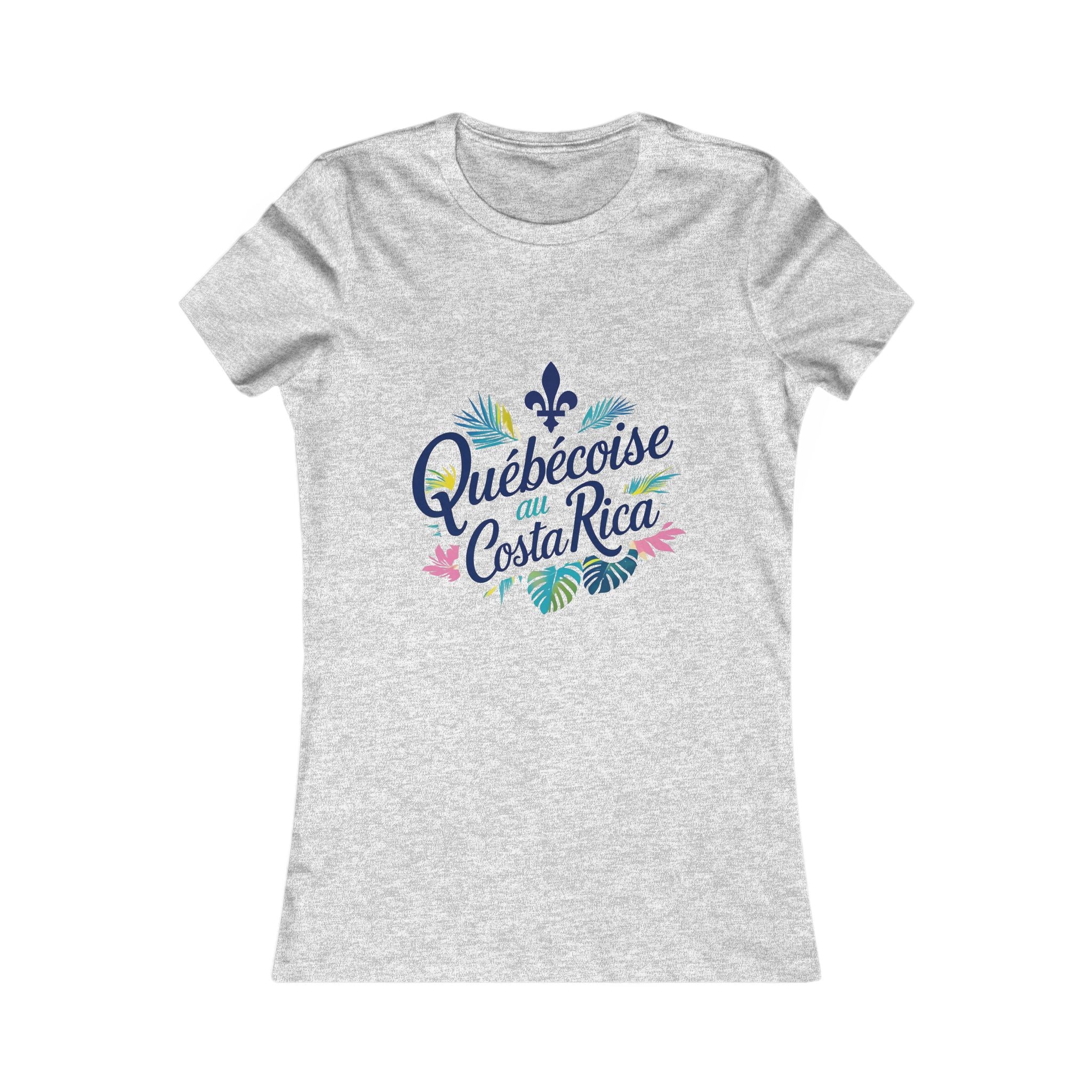 T-shirt « Québécoise au Costa Rica »  Fleur de lys et esprit Pura Vida