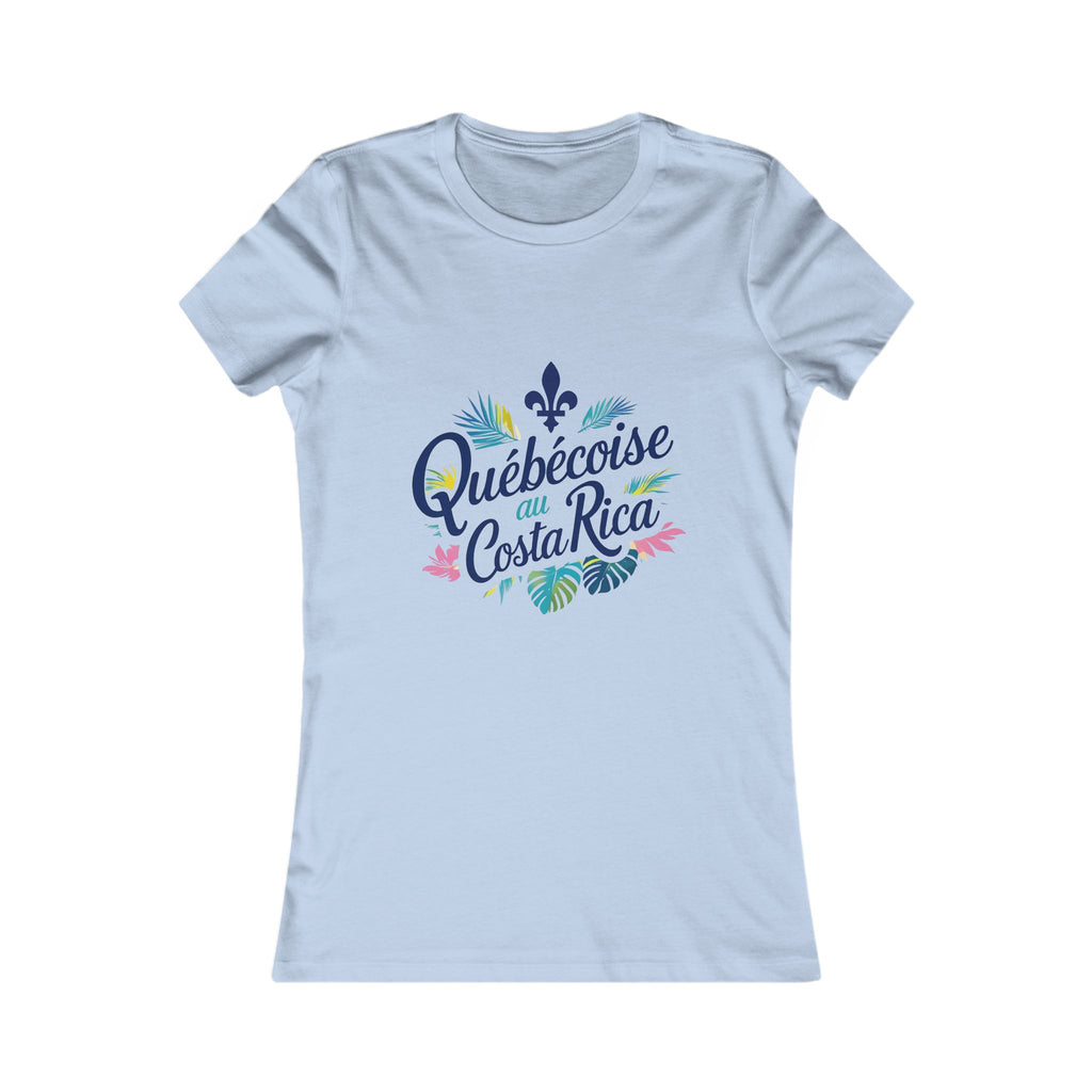 T-shirt « Québécoise au Costa Rica »  Fleur de lys et esprit Pura Vida