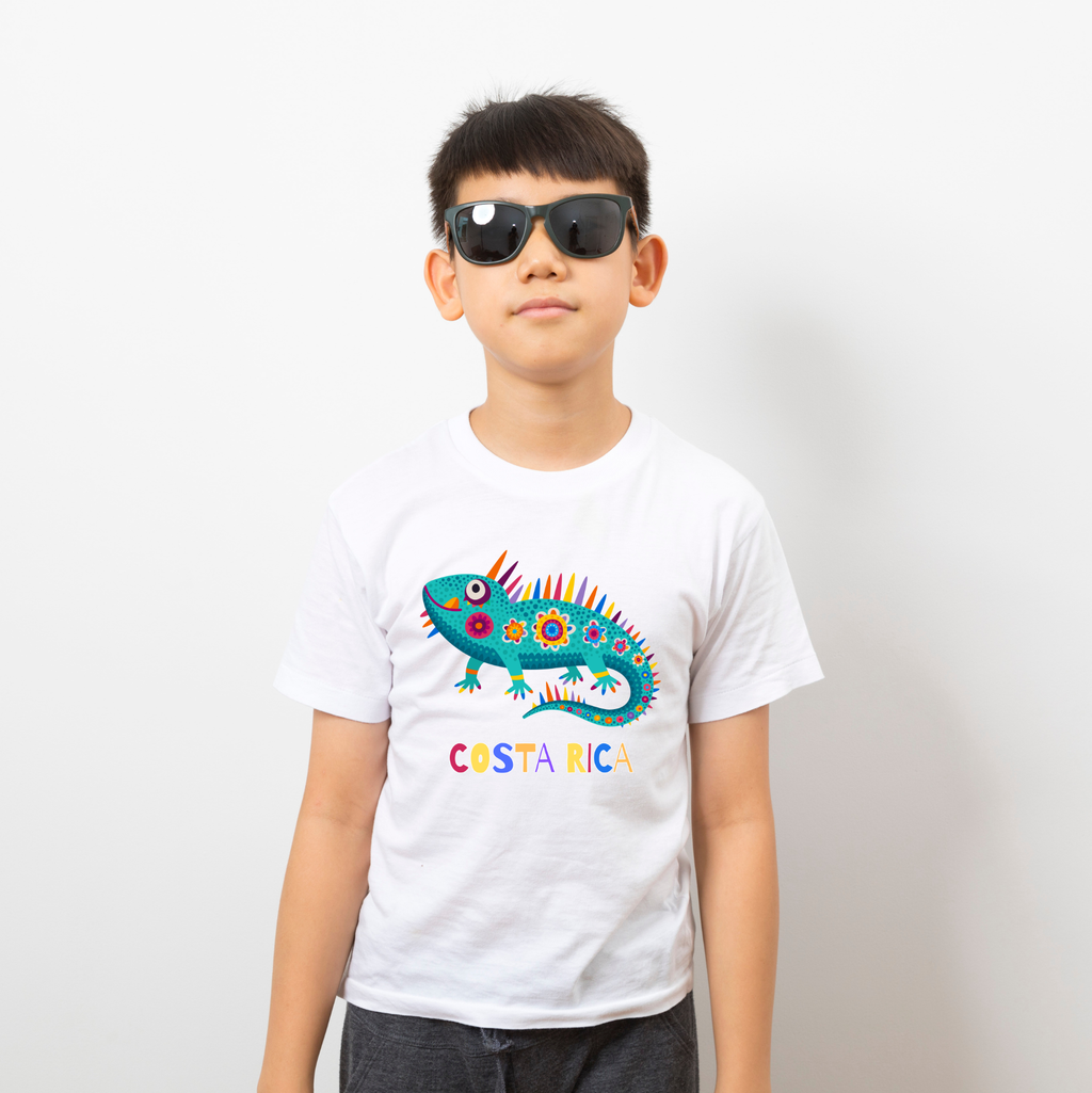 T-shirt petit « Iguane tropical » du Costa Rica