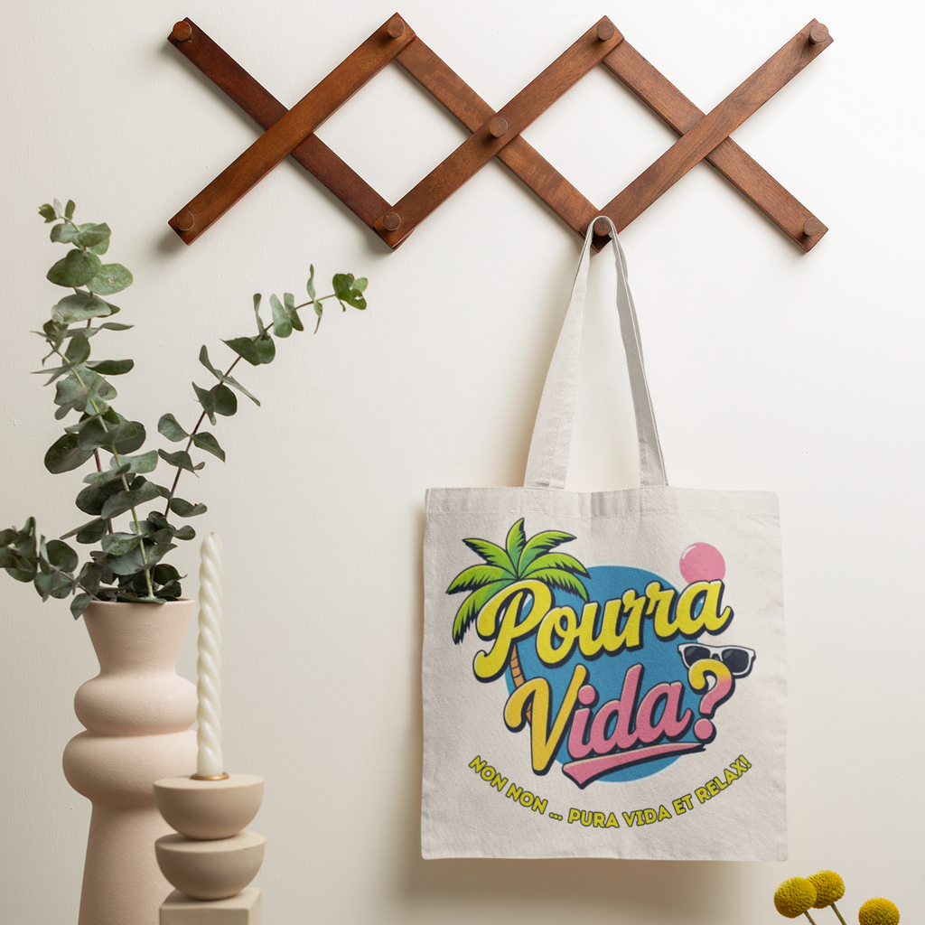 Sac en toile biologique « Pourra Vida ? » – Humour et esprit tropical