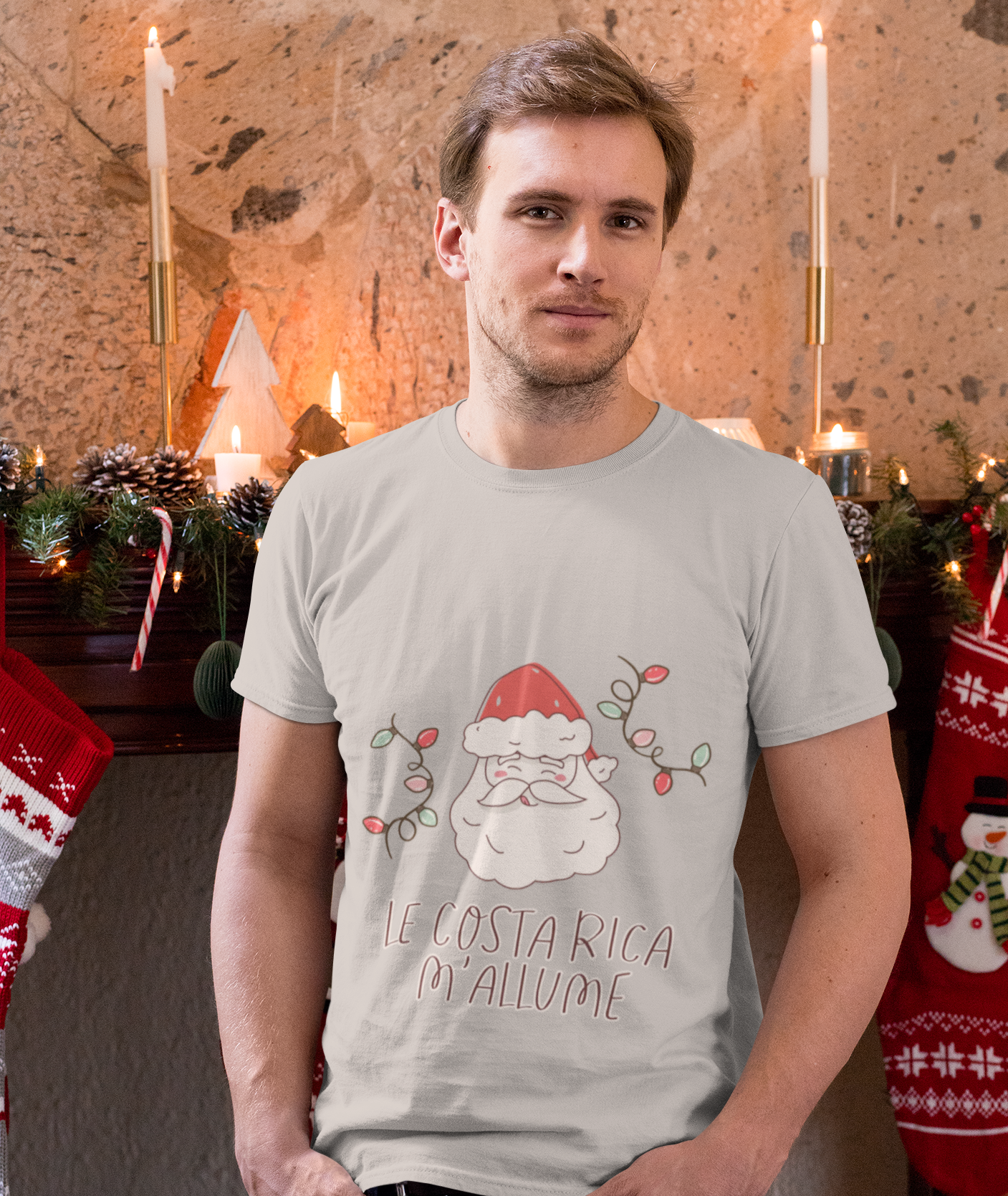 T-Shirt Unisexe – Édition Noël : « Le Costa Rica m’allume »